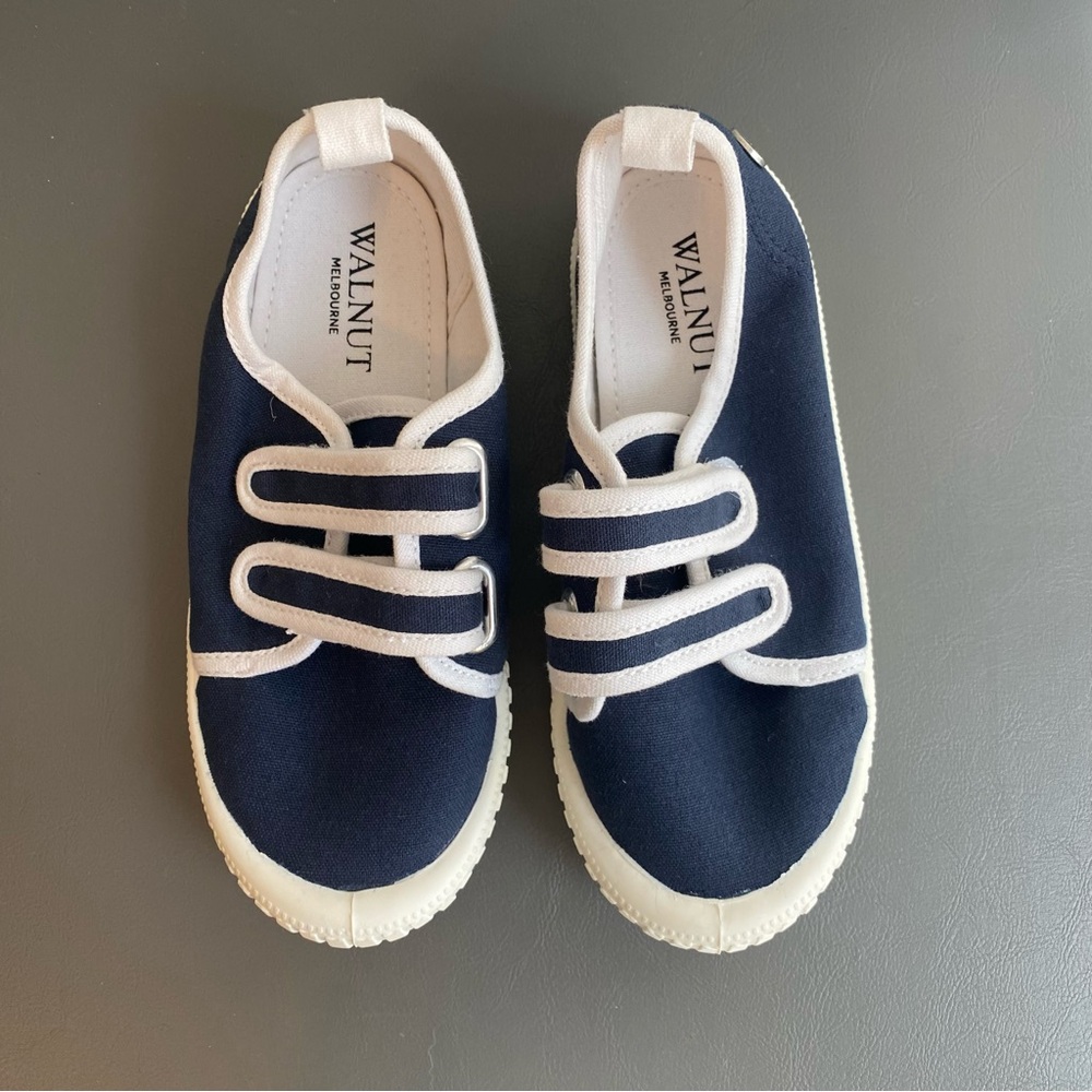 New Walnut Melbourne Blue Canvas Hook & Loop Boys Kids Sz Euro 30 US 12.5 Shoes